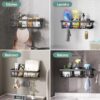 Adhesive  Bath Shelves - Görsel 8