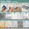 Adhesive  Bath Shelves - Görsel 9